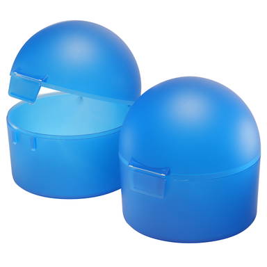 Appelbox 90 x 95 mm - Matglas blauw