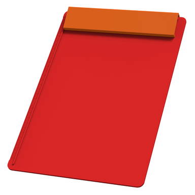 Plastic A4 clipboard - Red, orange