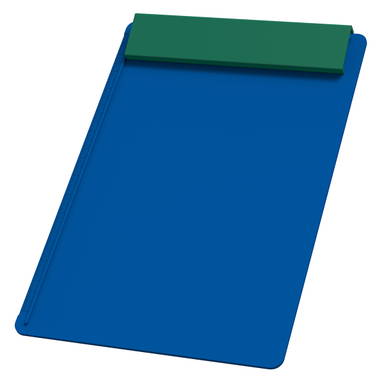 Plastic A4 clipboard - Blue, green