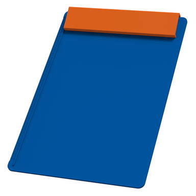Plastic A4 clipboard - Blue, orange