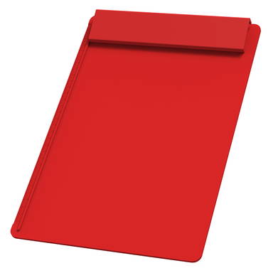 Plastic A4 clipboard - Red, red