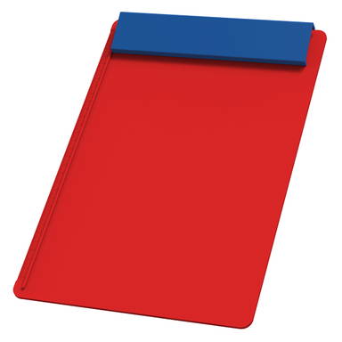 Plastic A4 clipboard - Red, blue