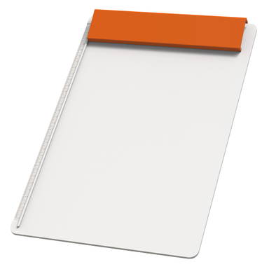 Plastic A4 clipboard - White, orange