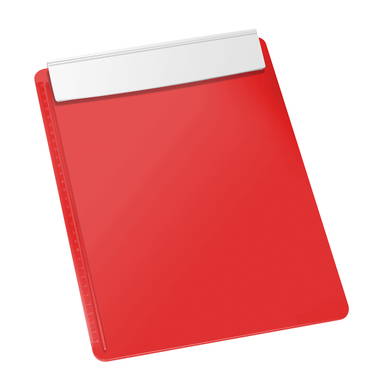A4 clipboard with pen holder - Red, white