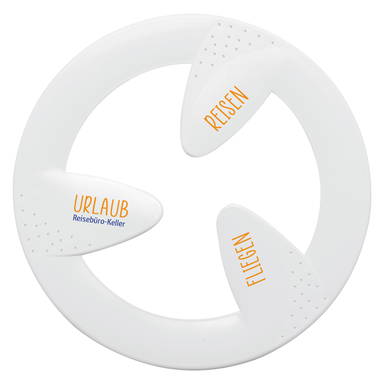 Frisbee-Bumerang Design 25 cm - Weiß