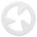 Frisbee boomerang design 25 cm - Blanc