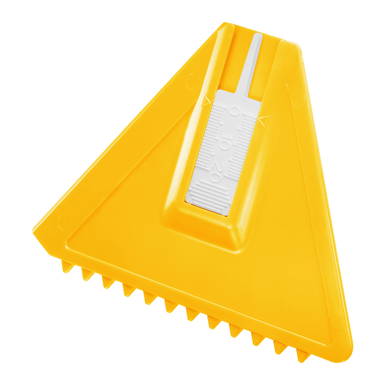 Eiskratzer mit Reifenprofiltiefenmesser - Weiß, gelb