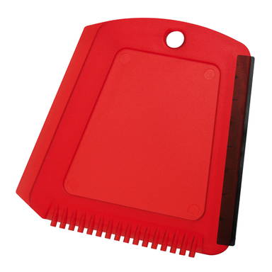 IJskrabber met ruitenwisser - Rood-transparant