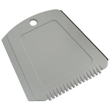 Flat recycled ice scraper with wiper blade - Recycled gray