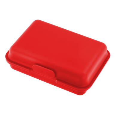 Kunststof lunchbox 15 x 10 x 5 cm - Rood