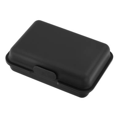 Kunststof lunchbox 15 x 10 x 5 cm - Zwart