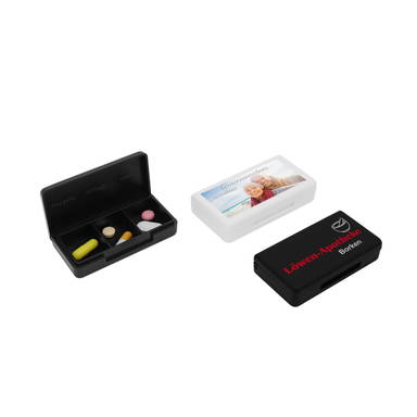 Pill box with 3 compartments 65 x 35 x 16 mm - White
