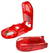 Transparant pillendoosje met pillensplijter 88 x 42 x 26  - Rood-transparant