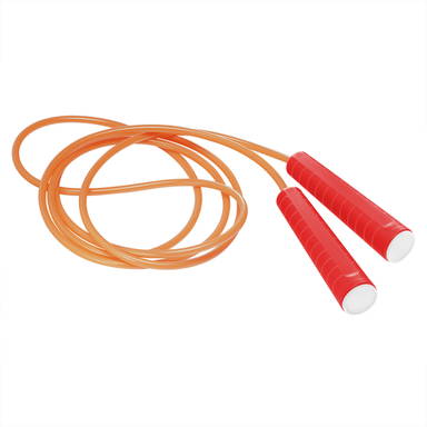 Plastic jump rope - Red, white, neon orange