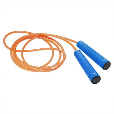 Plastic jump rope - Blue, black, neon orange