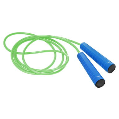 Plastic jump rope - Blue, black, neon green