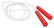 Kunststof springtouw - Rood, rood, wit