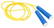 Kunststof springtouw - Blauw, wit, neongeel