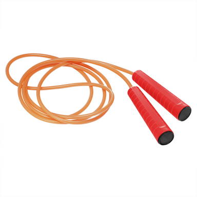 Plastic jump rope - Red, black, neon orange