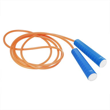 Plastic jump rope - Blue, white, neon orange