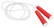 Kunststof springtouw - Rood, wit, wit