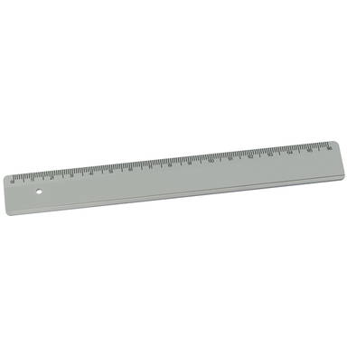 Gerecycelde liniaal 16 cm - Gerecycled grijs