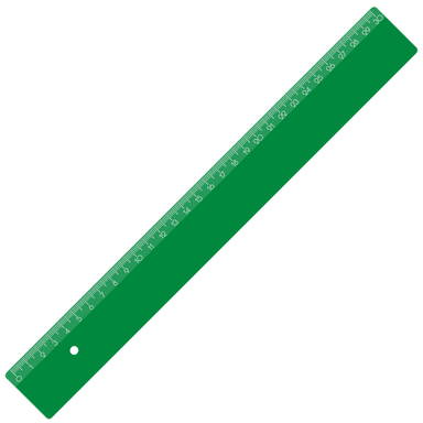 Thick ruler 30 cm - Green