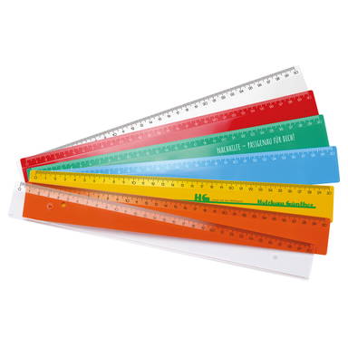 Thick ruler 30 cm - White