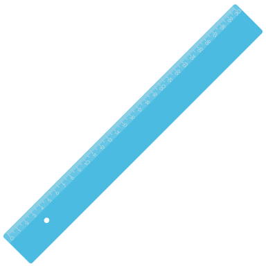Thick ruler 30 cm - Blue