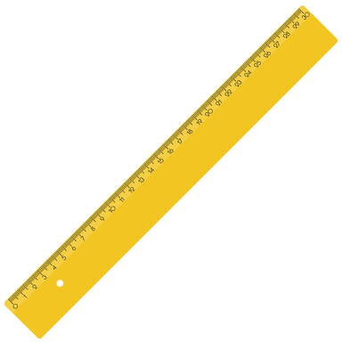 Thick ruler 30 cm - Yellow