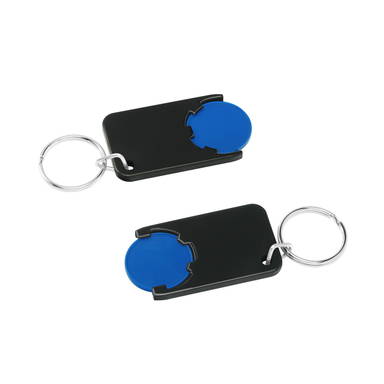Shopping cart coin keychain - Blue, black