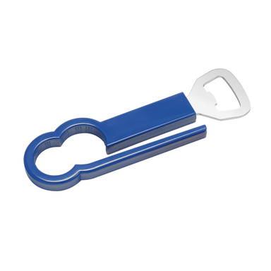 Flaschenöffner mit Drehverschlussöffner - Blau