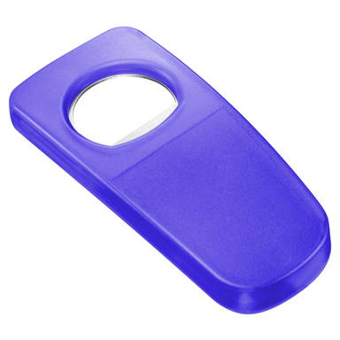 Plastic bottle opener - Blue-transparent