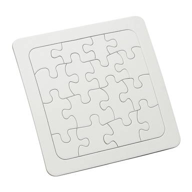 Karton-Puzzle 16 Teile - Weiß