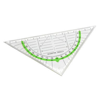 Geodriehoek - Glashelder, neongroen