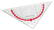 Geodriehoek - Glashelder, rood