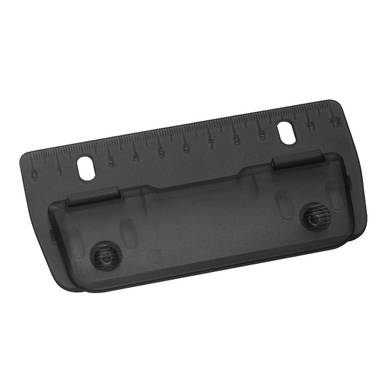 Perforator met liniaal voor mappen - Matglas zwart