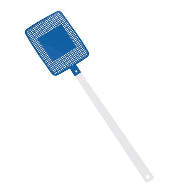 Vierkante vliegenmepper - Wit, blauw
