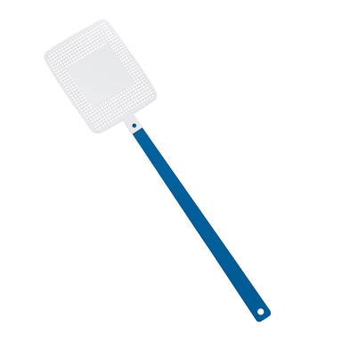 Vierkante vliegenmepper - Blauw, wit