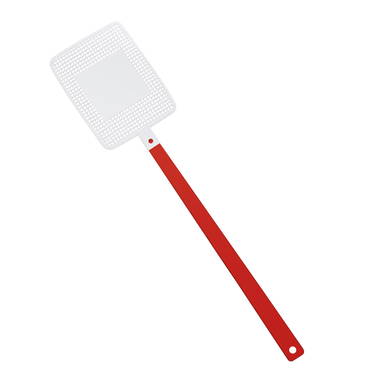 Vierkante vliegenmepper - Rood, wit