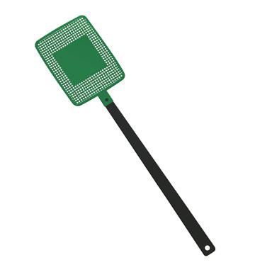 Vierkante vliegenmepper - Zwart, groen