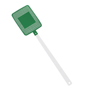 Vierkante vliegenmepper - Wit, groen