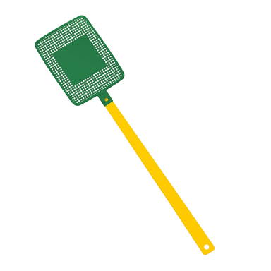 Vierkante vliegenmepper - Geel, groen