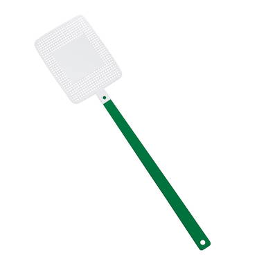 Vierkante vliegenmepper - Groen, wit