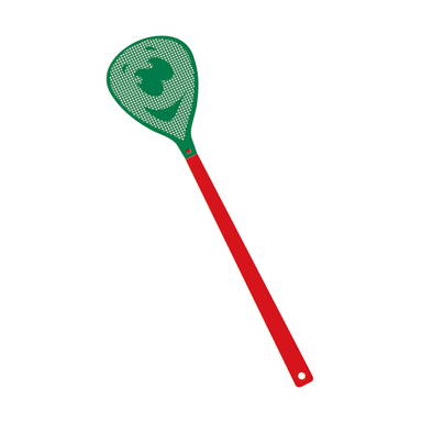Vliegenmepper gezicht - Rood, groen