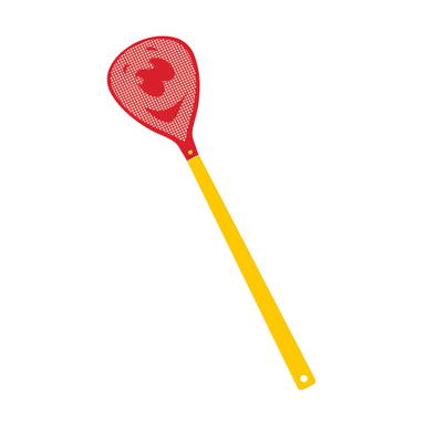 Vliegenmepper gezicht - Geel, rood