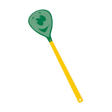 Vliegenmepper gezicht - Geel, groen