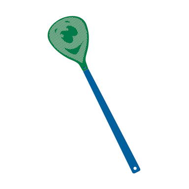 Vliegenmepper gezicht - Blauw, groen