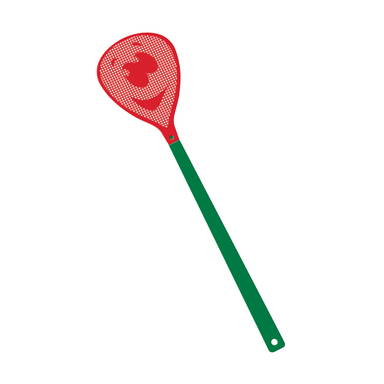 Vliegenmepper gezicht - Groen, rood