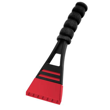 Grattoir à glace avec poignée souple - Noir, rouge